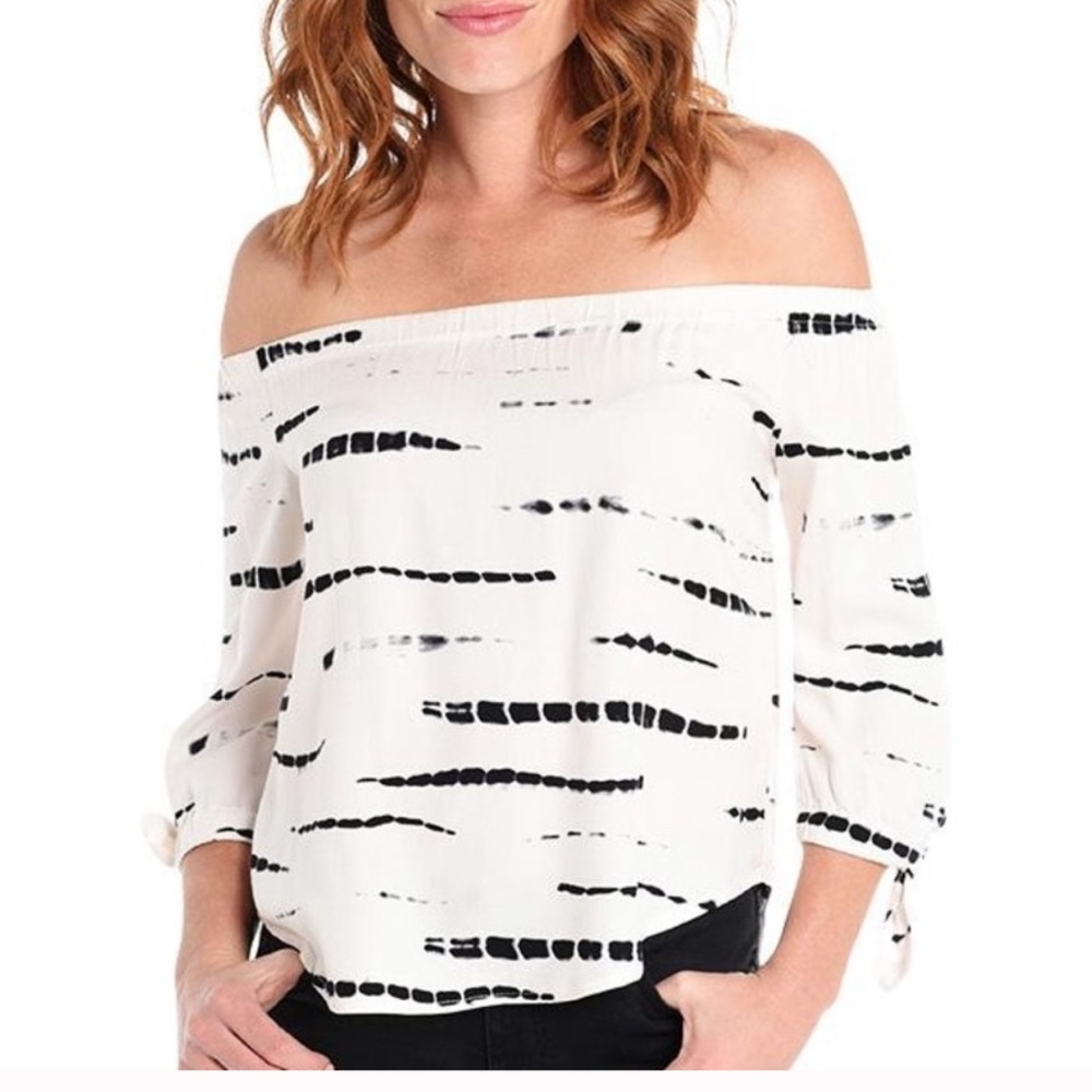 BB Dakota Off the Shoulder Tie Dye Blouse